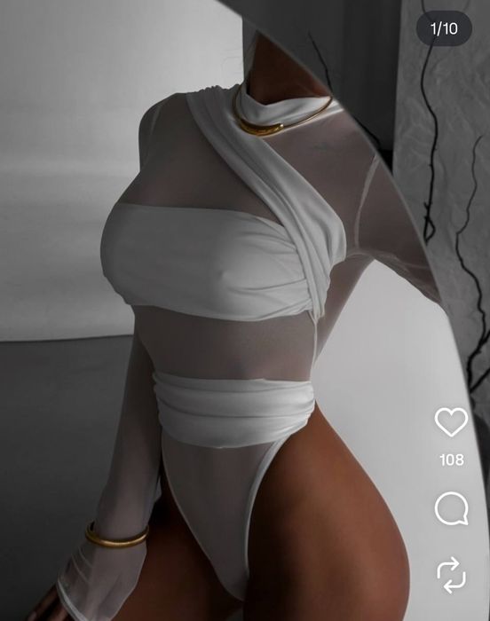 Боді чорний та білий