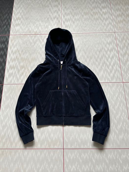 Juicy Couture Velour Logo Zip Hoodie худі оригінал вілюр велюр оригина