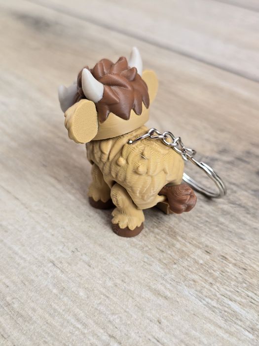 Breloczek z Uroczą Krową Highland 3D - Brelok Druk3d fidget Keychain