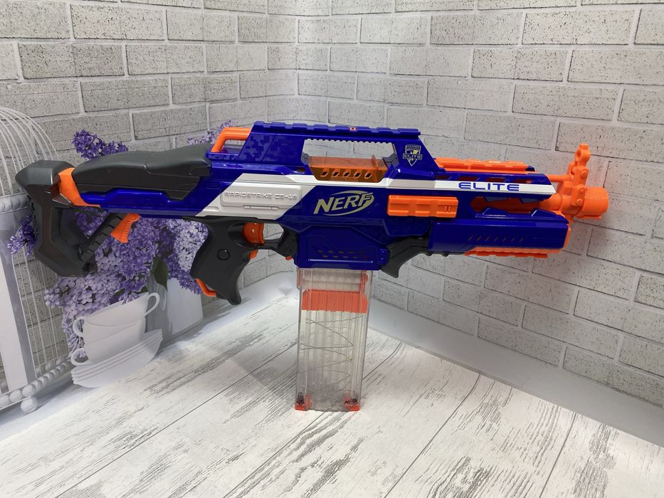 Бластер Nerf, Hasbro, детское оружие, тринога, магазин для патронів