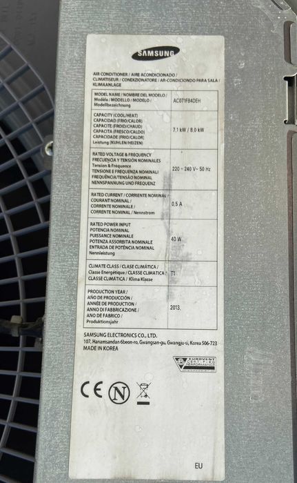 Кондиционер инверторный кассетный Samsung 24(до 80м2) гарантия,монтаж