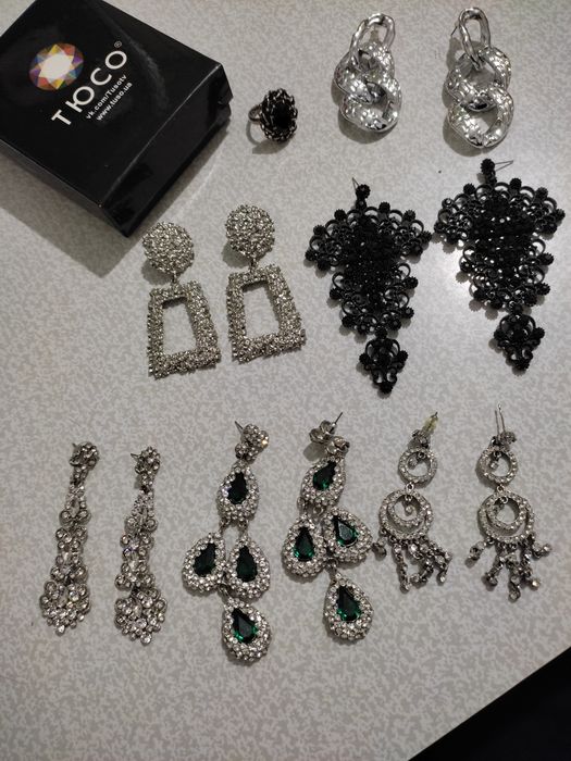 Бижутерия серьги кольцо