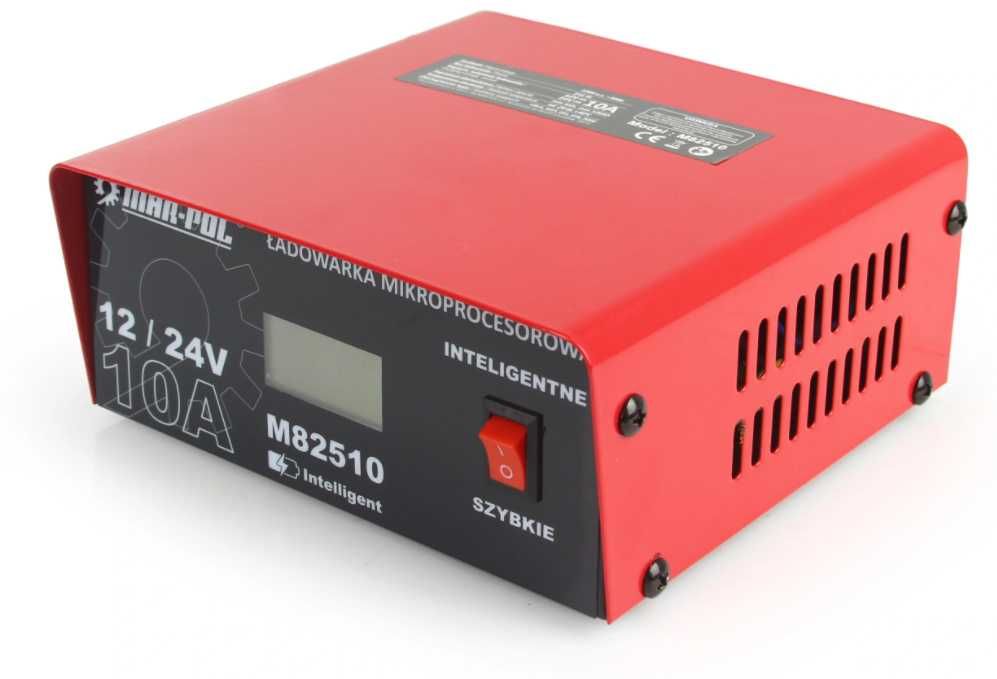 Prostownik MIKROPROCESOROWY Akumulator ładowarka 10 amper 12/24
