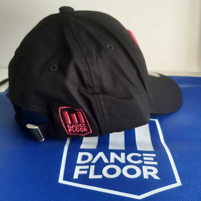Boné Chapéu Cap Preto Rosa + Saco Mochila Novos Dance Floor