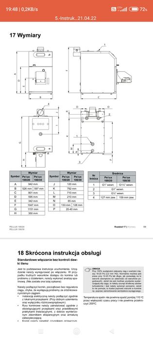 Kocioł piec na pellet Biawar pellux 12 kw