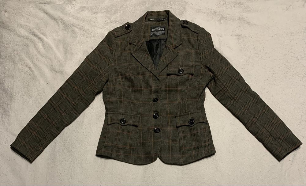 Wełniany żakiet Reporter  (25% Wełny) | Vintage Style