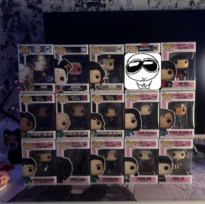 Funko Pop Squid Game, Demon Slayer, Stranger Things, Avatar