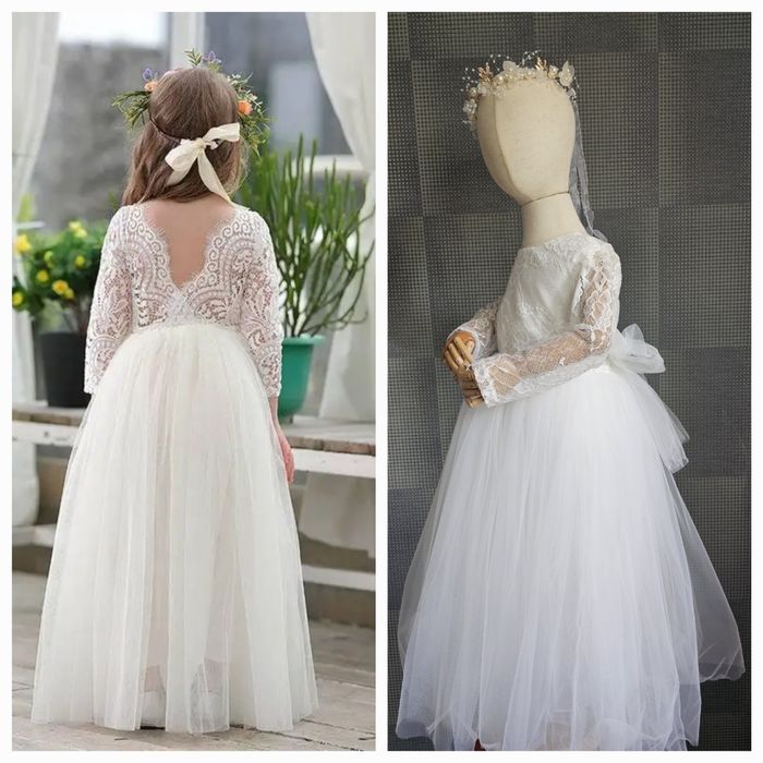Пишна дитяча довга біла сукня Весілля Перше Причастя Випускний Хрестин