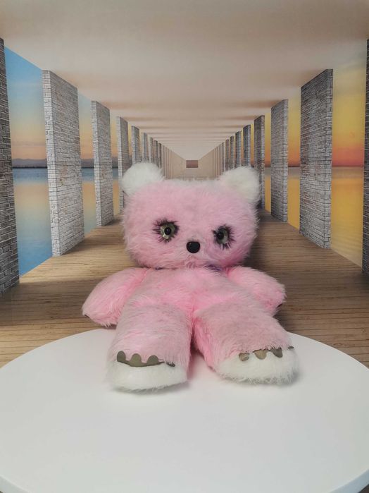 Różowy misiek duży, maskotka, pluszak.