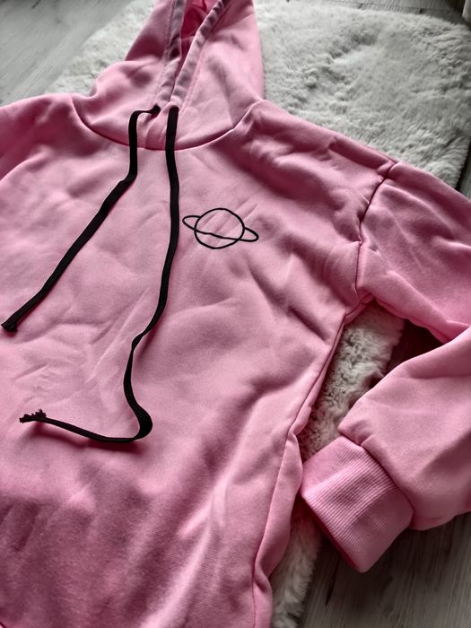 Nowa różowa bluza z kapturem S/M