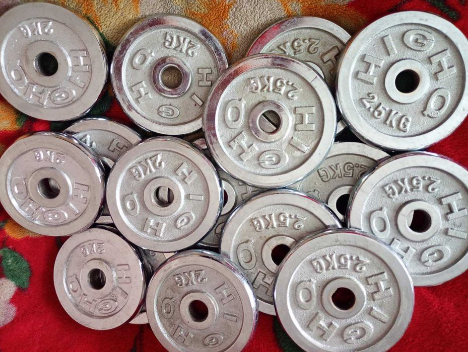 Блины хромированные 2 кг и 2,5 кг, много и не дорого, металлические