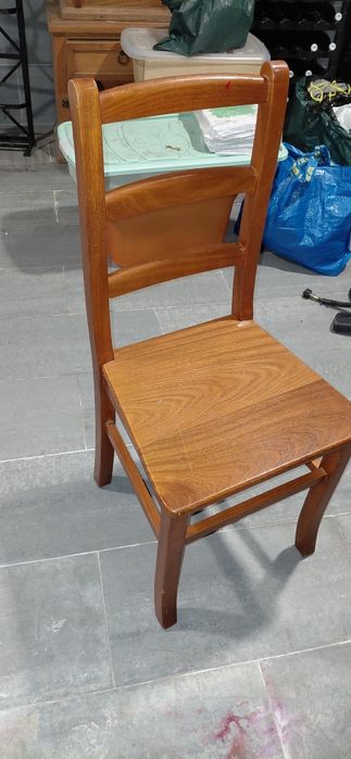 6 cadeiras em madeira (cerejeira)