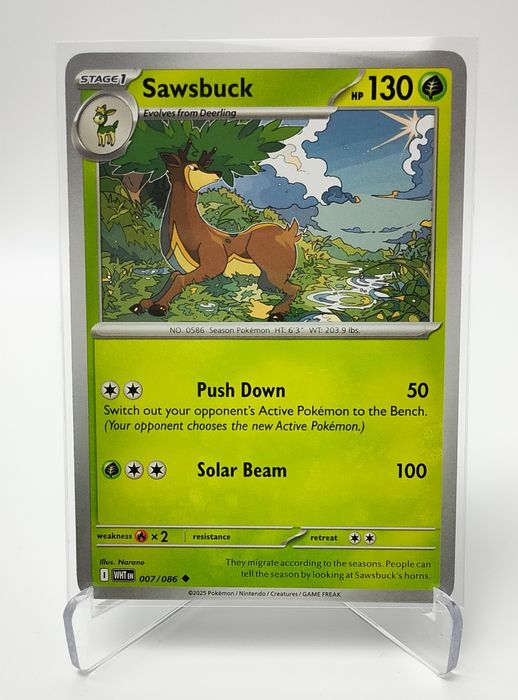 Sawsbuck 007/086 karta pokemon White Flare
