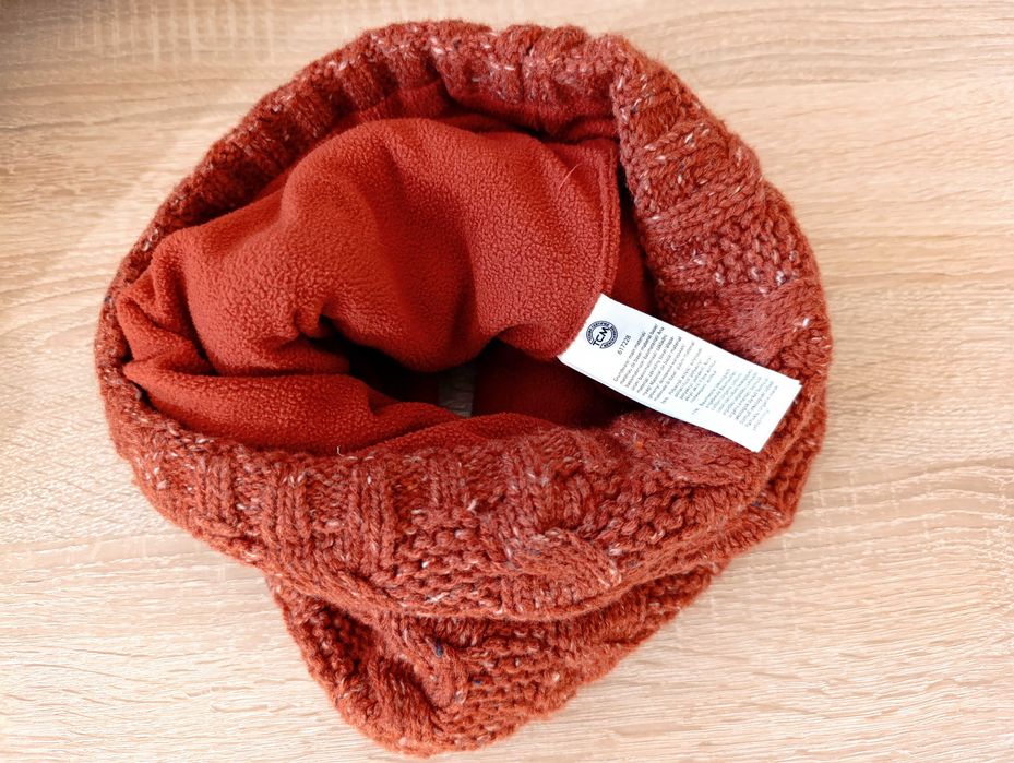 Tchibo szal-komin z dzianiny rdzawy