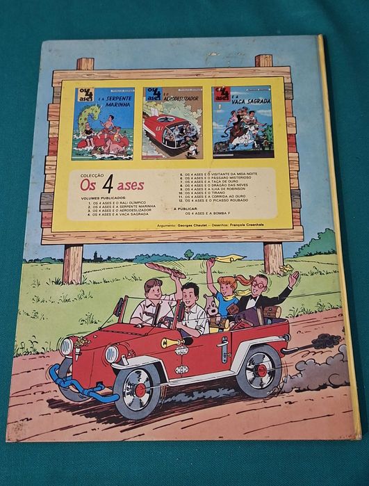 Livro de BD Os 4 Ases e o Picasso Roubado - 1984