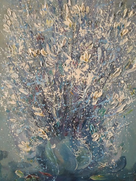 Картина "Бирюзовый букет"