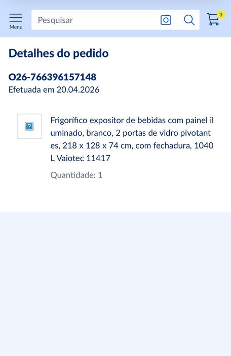 Frigorífico expositor  – Apenas 10 dias de uso – 99% novo