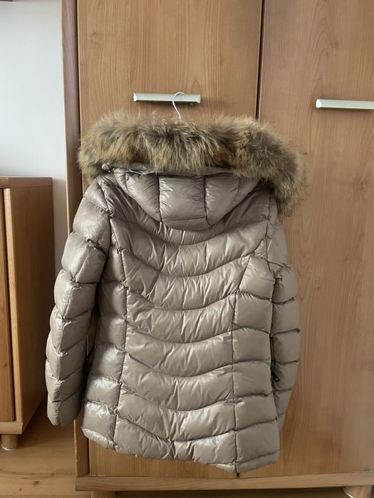Kurtka beżowa Angela r.S z kapturem, jenot naturalny