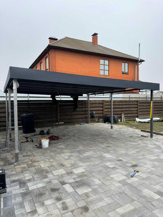 Автомобильный навес 6х6 метра односкатный SHELTER, БЕСПЛАТНАЯ ДОСТАВКА