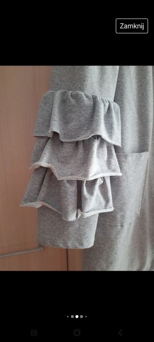Marynarka kartygan bluza z falbaniastymi rękawami S/M