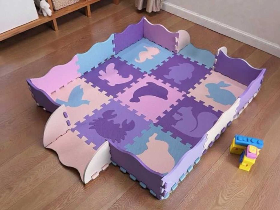DUŻE piankowe puzzle interaktywne mata edukacyjna dla dzieci niemowląt