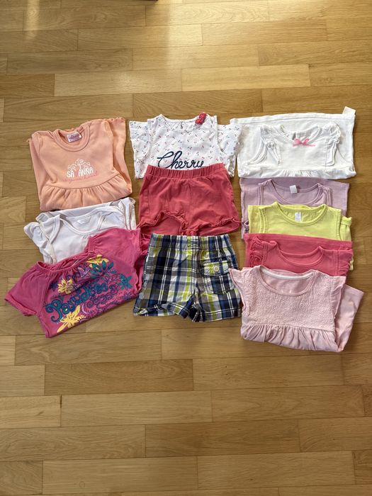 Koszulki na ramiączka, sukienka r. 86