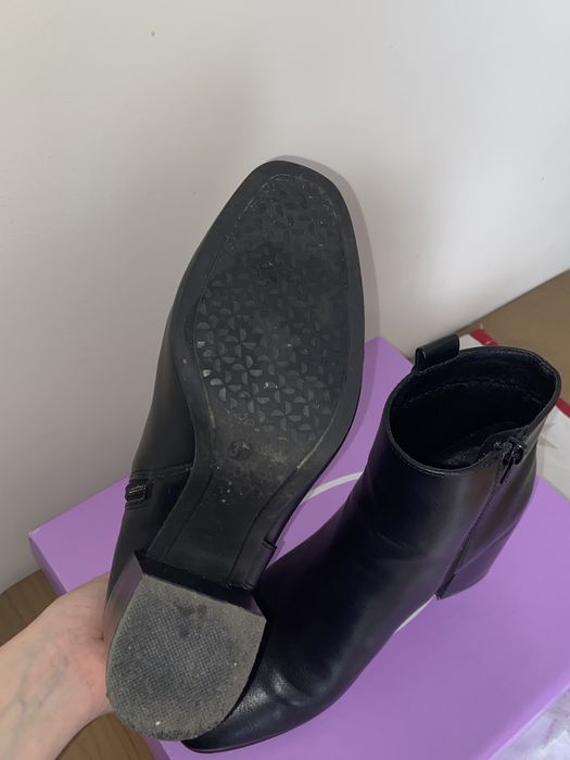 Czarne botki buty zimowe