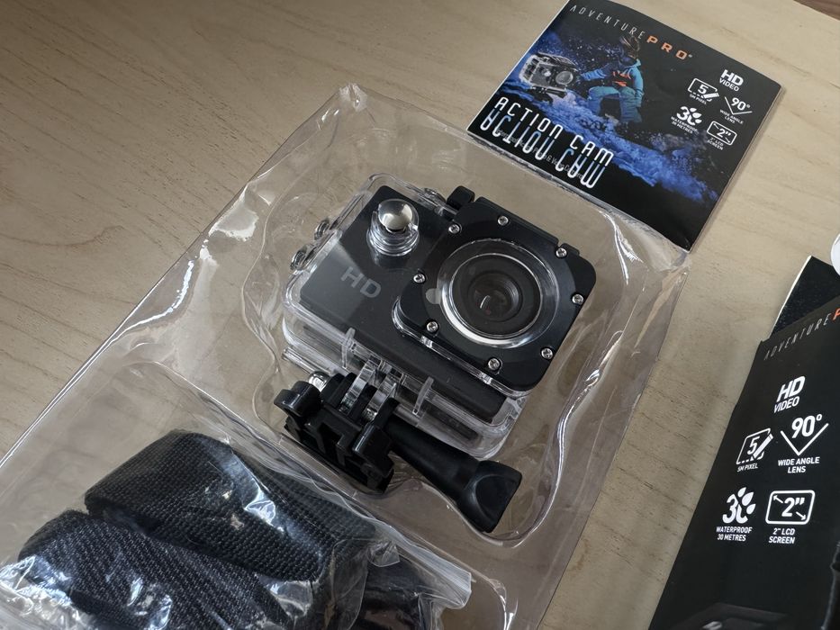 Câmara de Ação Adventure Pro Action Cam – Com Caixa Estanque e Acessórios