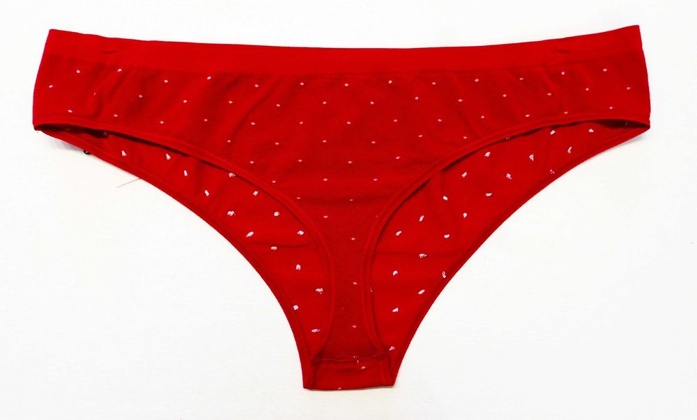 Czerwone stringi w kropeczki płaskie szwy KUNERT COMFORT 36-38 S