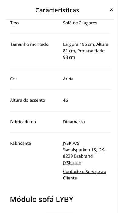 Sofá modular novo