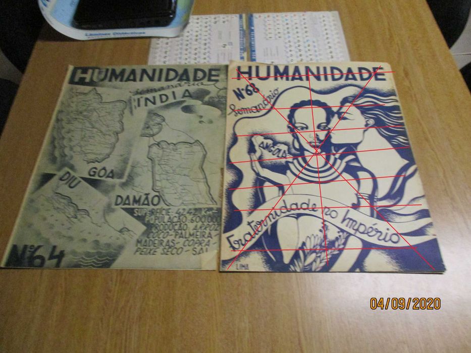 Revistas antigas Humanidade Oscar Carmona Estado Novo Ultramar Angola