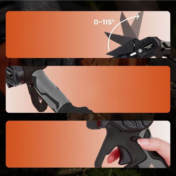 Ręczna Piła Łańcuchowa Akumulatorowa Elektryczna Pilarka 6" 2x Akumula