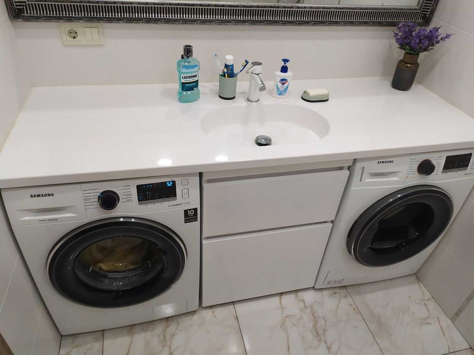 Умивальник зі стільницею зі штучного каменю, стільниця в ванну