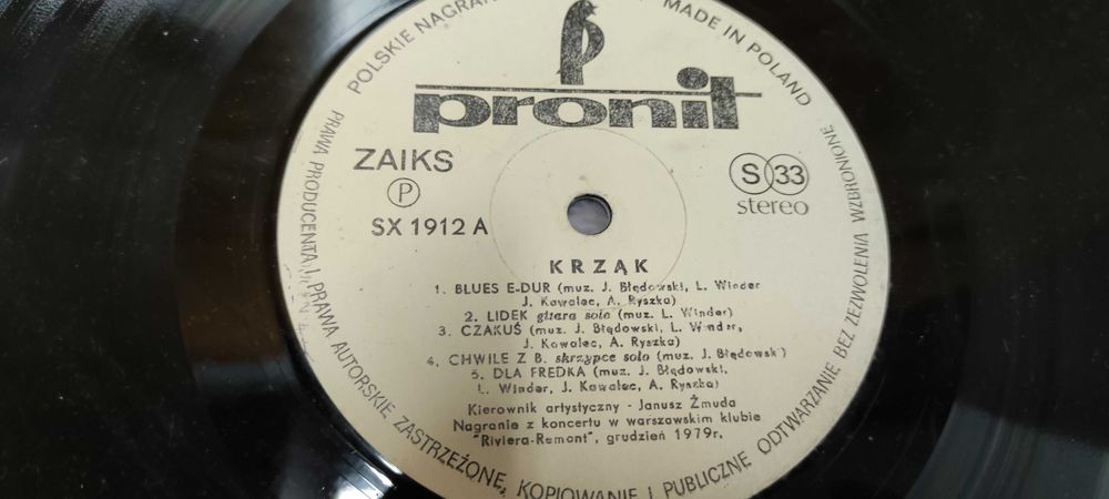 płyta winylowa Krzak Blues Rock
