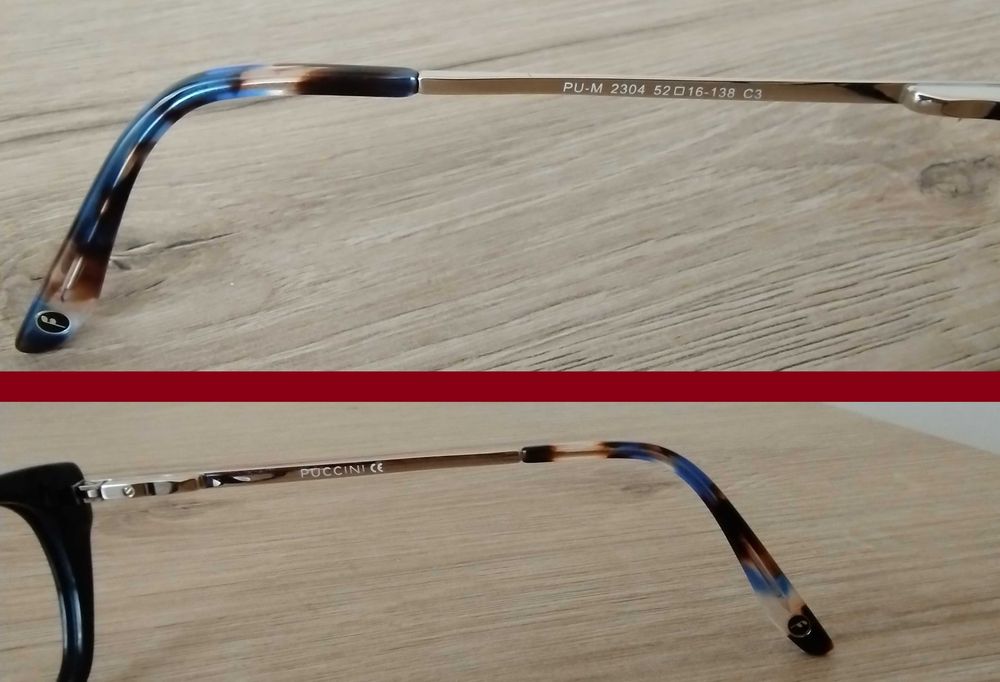 Nowe oprawki Puccini PU-M 2304, kolor Granatowy.