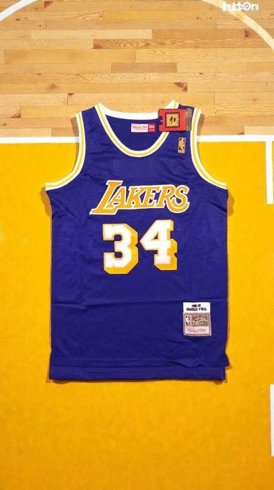 Shaquille O'Neal Lakers Jersey Mitchell Ness Nowa Metka M fioletowa NBA sport koszykówka jordan