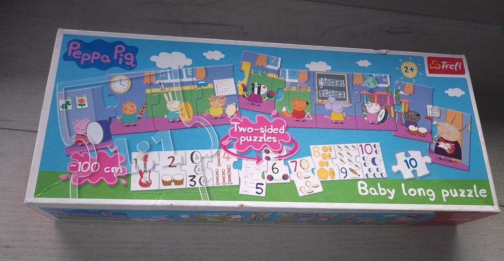 Peppa Pig Baby Puzzle dwustronne Świnka Peppa 100cm TREFL