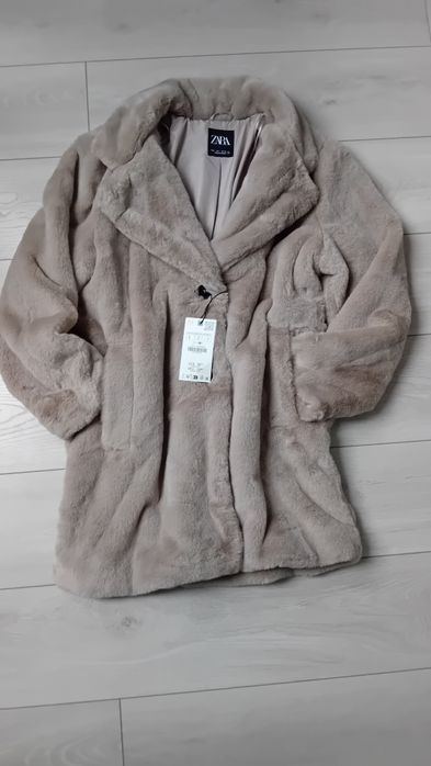 Futro Zara Płaszcz