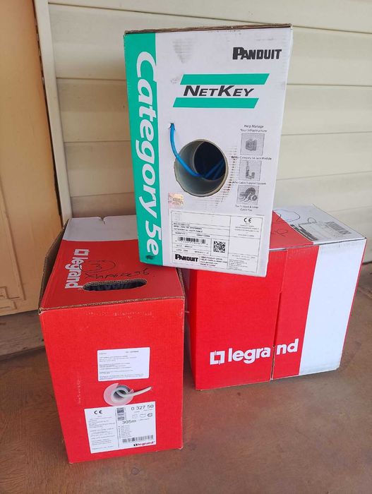 Новый витая пара (сетевой/интернет) провод бобинами по 305м