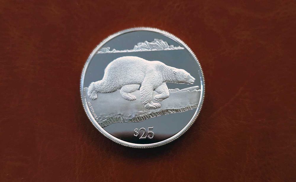 4x Moeda de prata de 25 dólares das Ilhas Virgens Britânicas de 1993