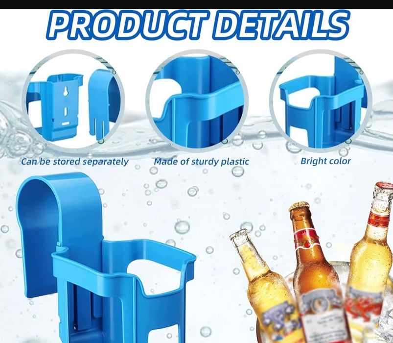 4 Uchwyty na napoje do basenu, wielofunkcyjne