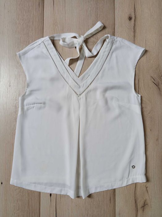 Elegancka biała bluzka TOP SECRET s/m jak nowa