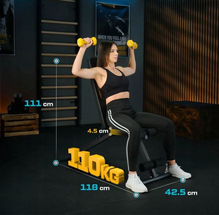 Регульована лава для тренувань Trex Sport TX-110B з еспандерами 110 кг