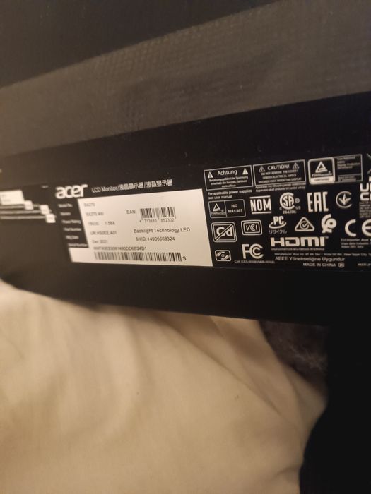 Monitor ACER 75hz 27polegadas
