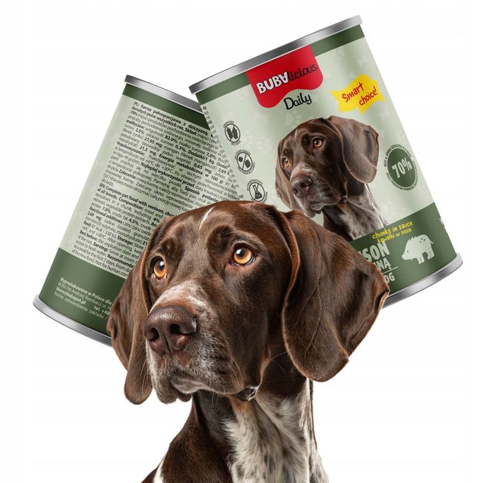 Mokra Karma Pełnoporcjowa dla Psów Wszystkich Ras z Dziczyzną 0,4 kg