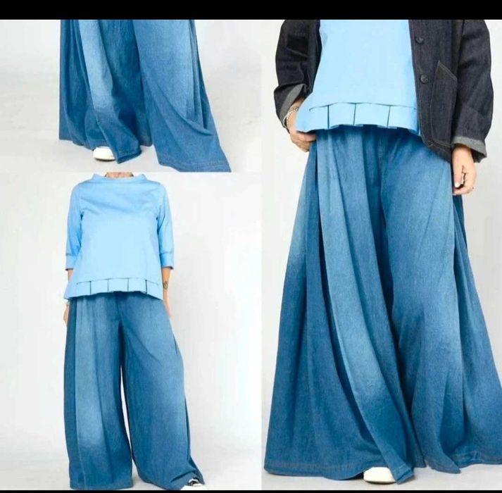 Spodnie jeansowe Wendy Trendy z szerokimi nogawkami