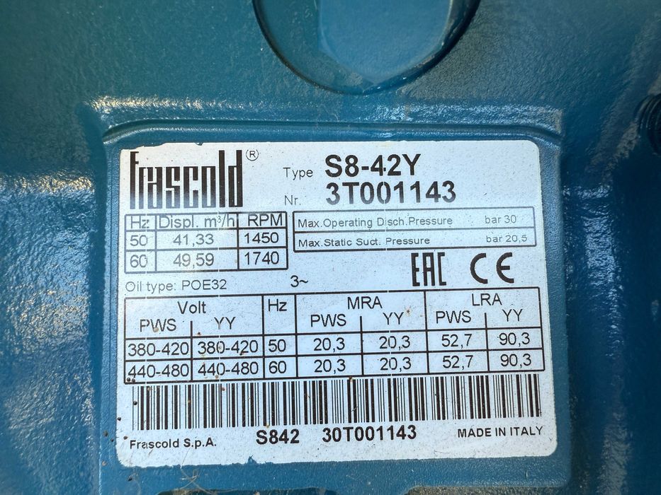 Sprężarka Frascold S8-42Y 41,33 m3/h