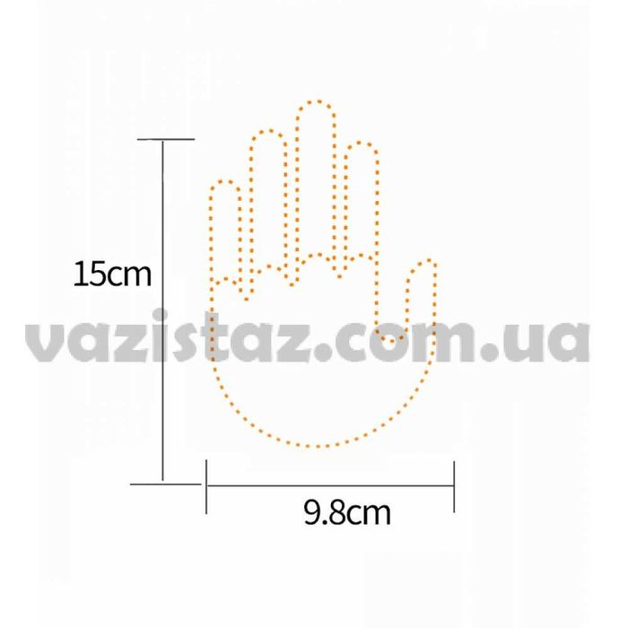 Gesture car light led Рука fuck ладонь с жестами на заднее стекло авто