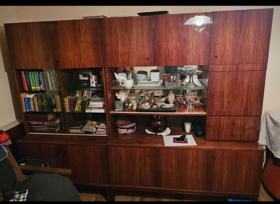 Meblościanka z komodą  PRL