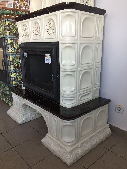 Камін портал кахельний (готовий) "Євро Квітка"